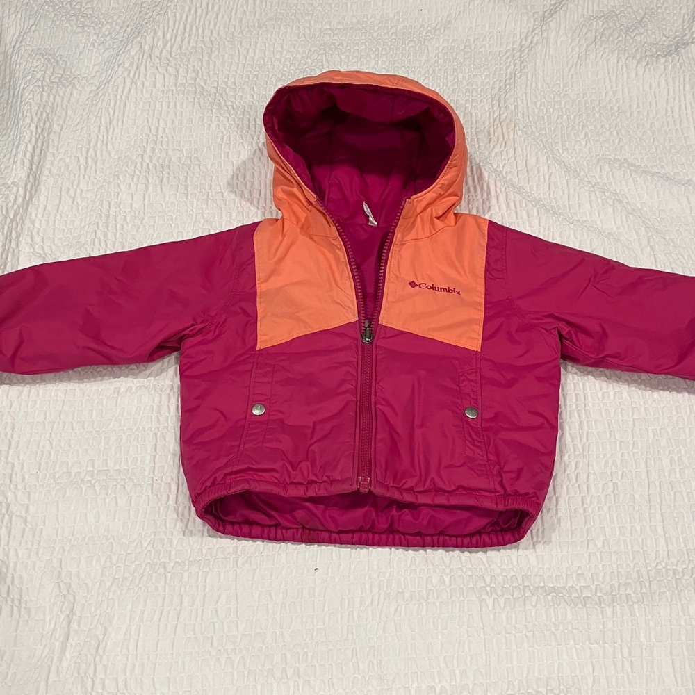 Columbia Two-Tone Pink and Orange Reversible Jacket